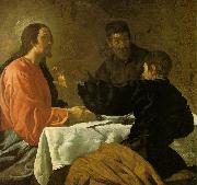 VELAZQUEZ, Diego Rodriguez de Silva y The Supper at Emmaus sg oil painting on canvas